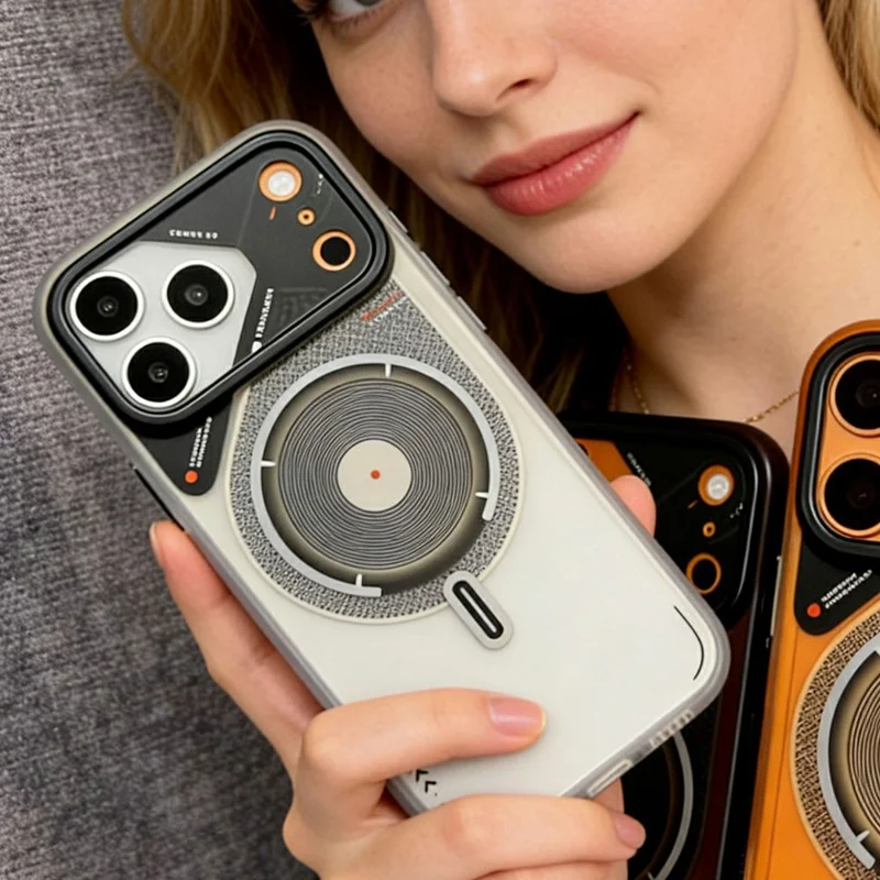 PAIKA For iPhone 17 Pro Max Magnetic Case 2 in 1 PC + TPU IMD Shockproof Phone Cover - White