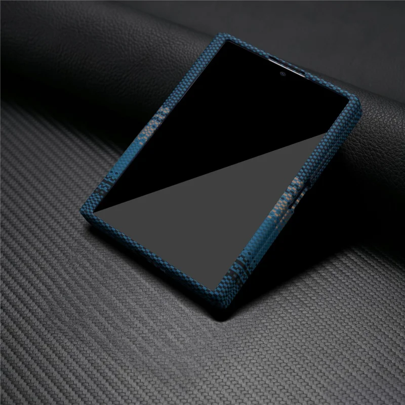 For Samsung Galaxy Z Fold8 Magnetic Case with Screen Protector Water Transfer Hard PC Hinge Protection Phone Cover - Blue