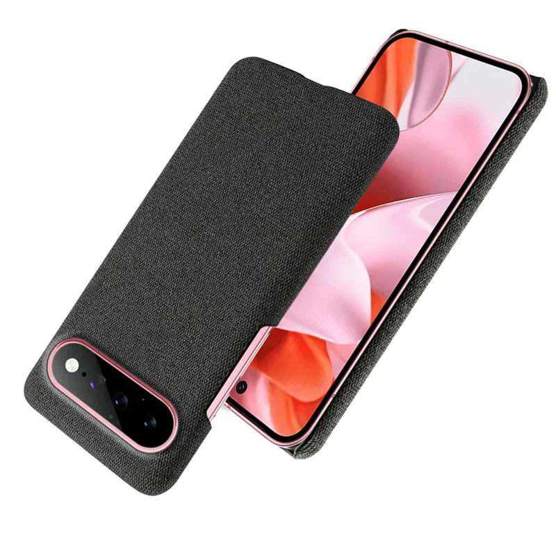 For Google Pixel 11 / 11 Pro Phone Case Cloth Texture Anti-Scratch Protective PC Back Cover - Black