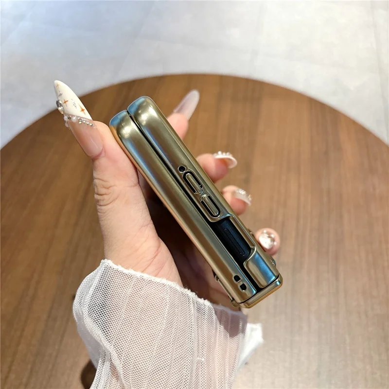 Custodia con placcatura per Motorola Razr 70 / Razr 60 / Razr 50 5G, cover pieghevole in policarbonato con protezione per schermo - Argento