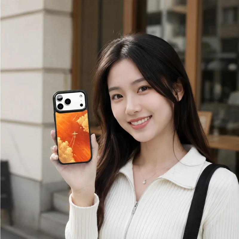 For iPhone 17 Pro Magnetic Case Five Elements Series UV Pattern Printing PC + Silicone Phone Cover - H00024
