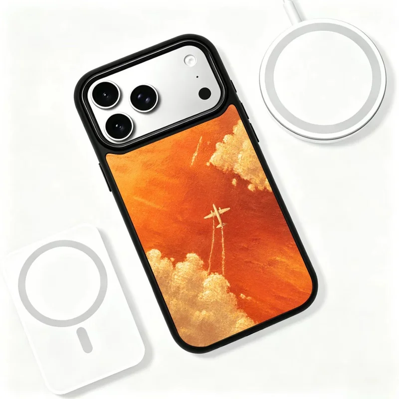 For iPhone 17 Pro Max Magnetic Case Five Elements Series UV Pattern Printing PC + Silicone Phone Cover - H00024