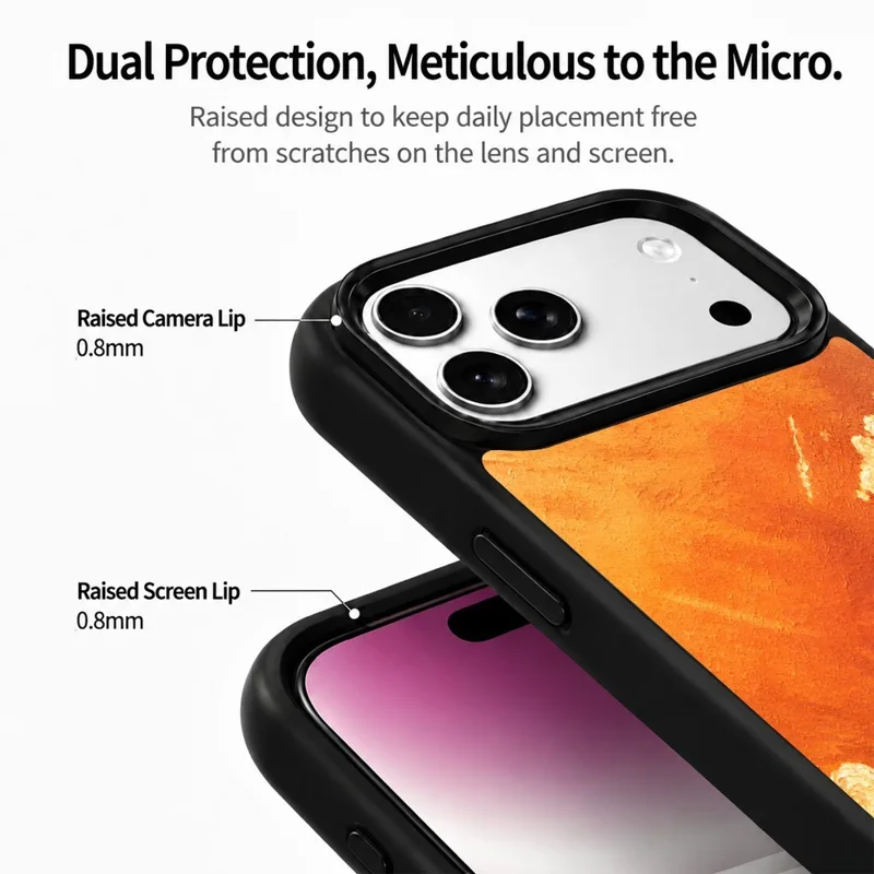 For iPhone 17 Pro Max Magnetic Case Five Elements Series UV Pattern Printing PC + Silicone Phone Cover - H00024