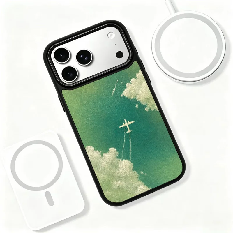 For iPhone 18 Pro Max / 17 Pro Max Magnetic Case Five Elements Series UV Pattern Printing PC + Silicone Phone Cover (B) - M00024
