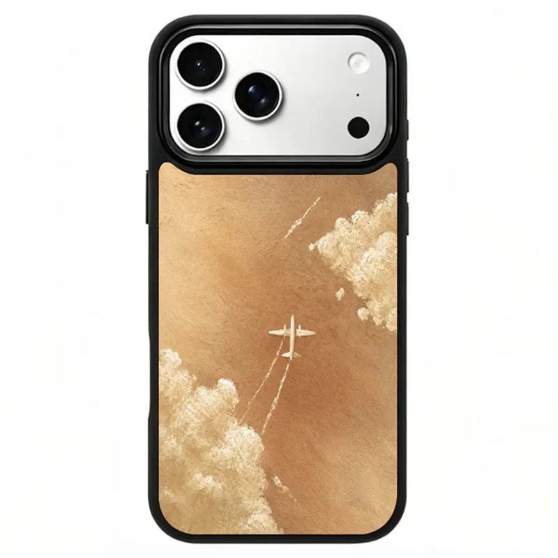 For iPhone 18 Pro Max Magnetic Case Five Elements Series UV Pattern Printing PC + Silicone Phone Cover (C) - T00024