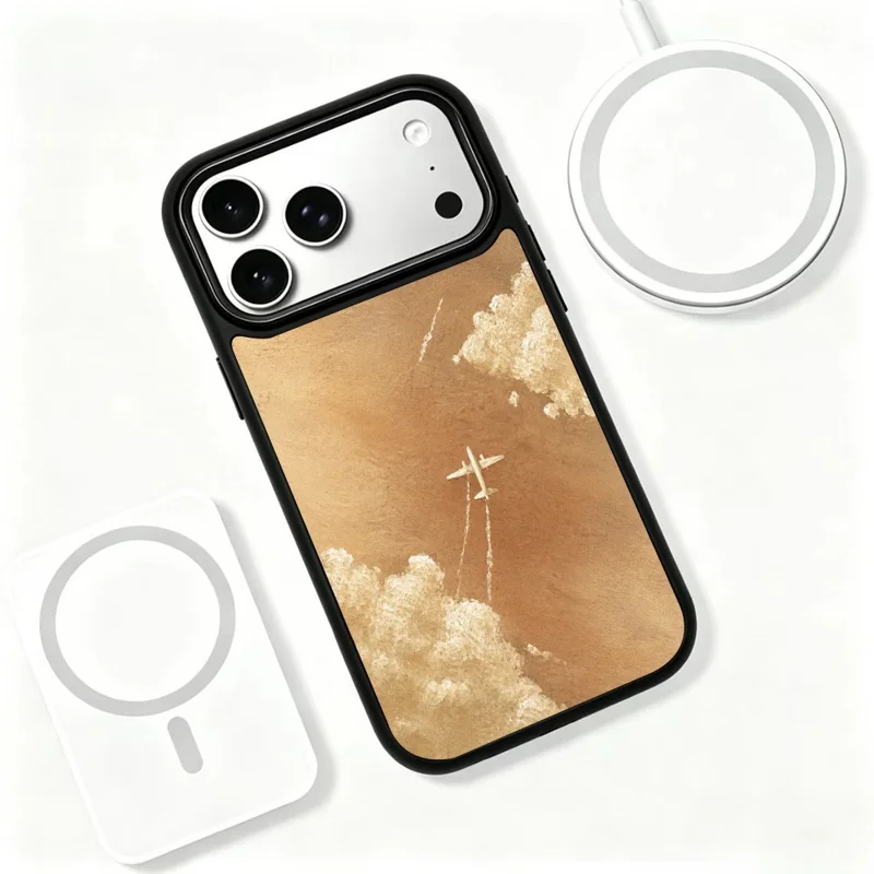For iPhone 18 Pro Max Magnetic Case Five Elements Series UV Pattern Printing PC + Silicone Phone Cover (C) - T00024