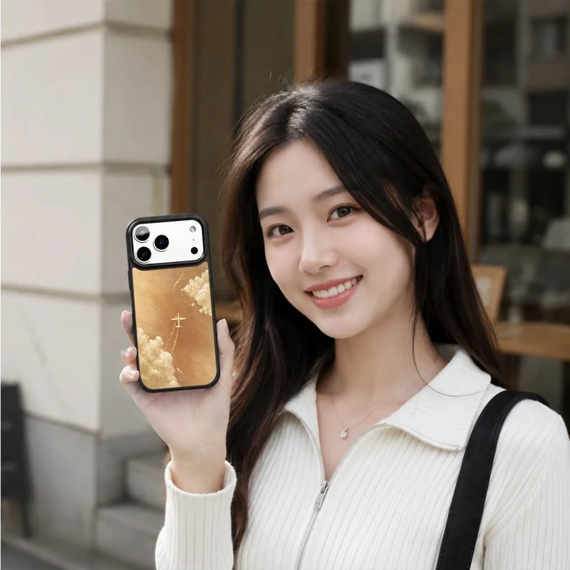 For iPhone 18 Pro Max Magnetic Case Five Elements Series UV Pattern Printing PC + Silicone Phone Cover (C) - T00024