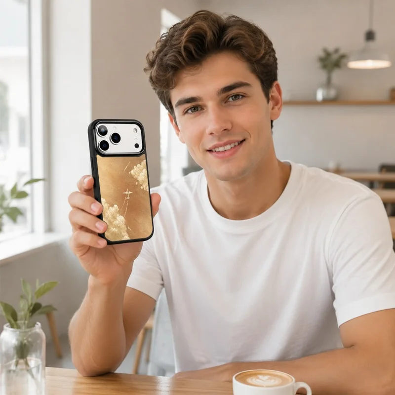 For iPhone 18 Pro Max Magnetic Case Five Elements Series UV Pattern Printing PC + Silicone Phone Cover (C) - T00024