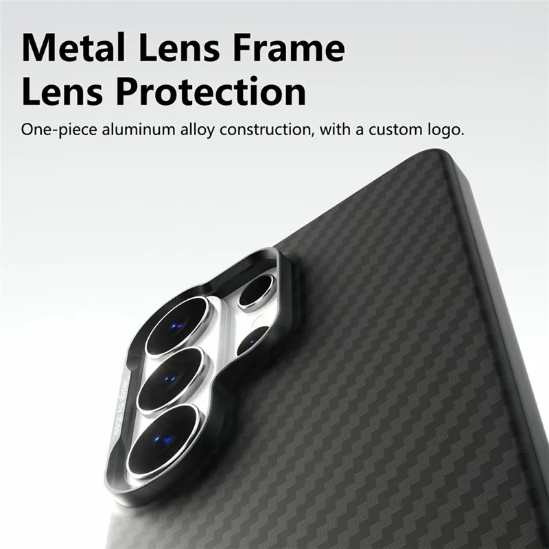 ABEEl for Samsung Galaxy S26 Ultra Magnetic Case PC + TPU Ultra Thin Minimalist Phone Cover - Carbon Fiber Texture - 7