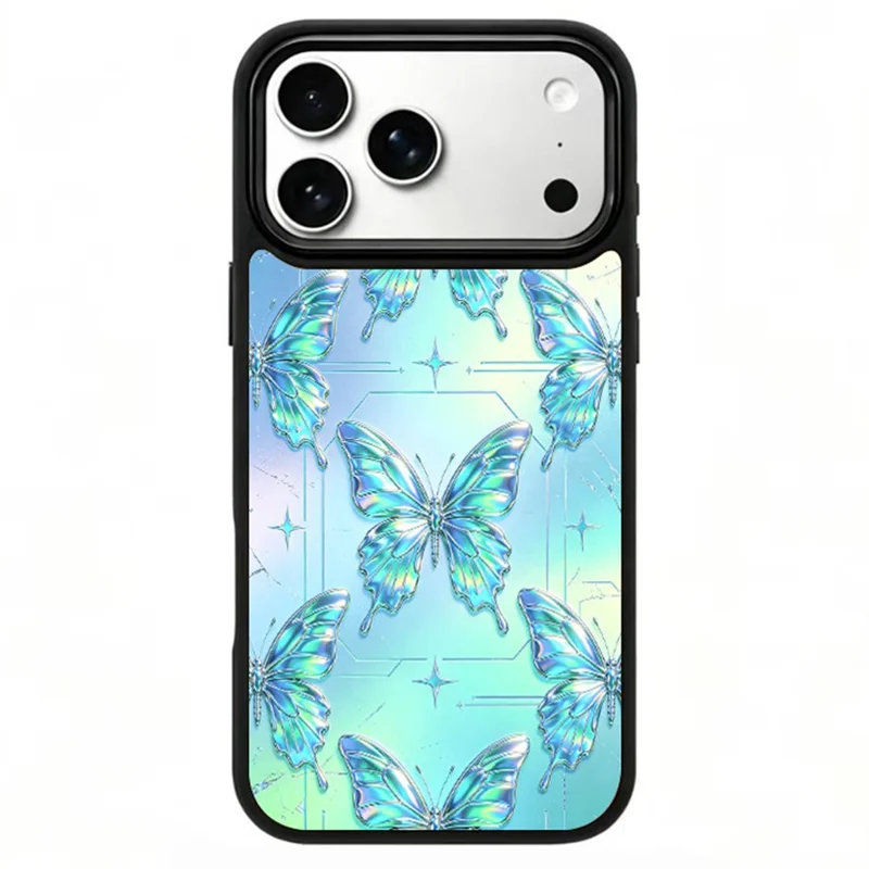 For iPhone 17 Pro Magnetic Case Sweet Garden Art Series UV Pattern Print PC + Silicone Phone Cover - ZX0056