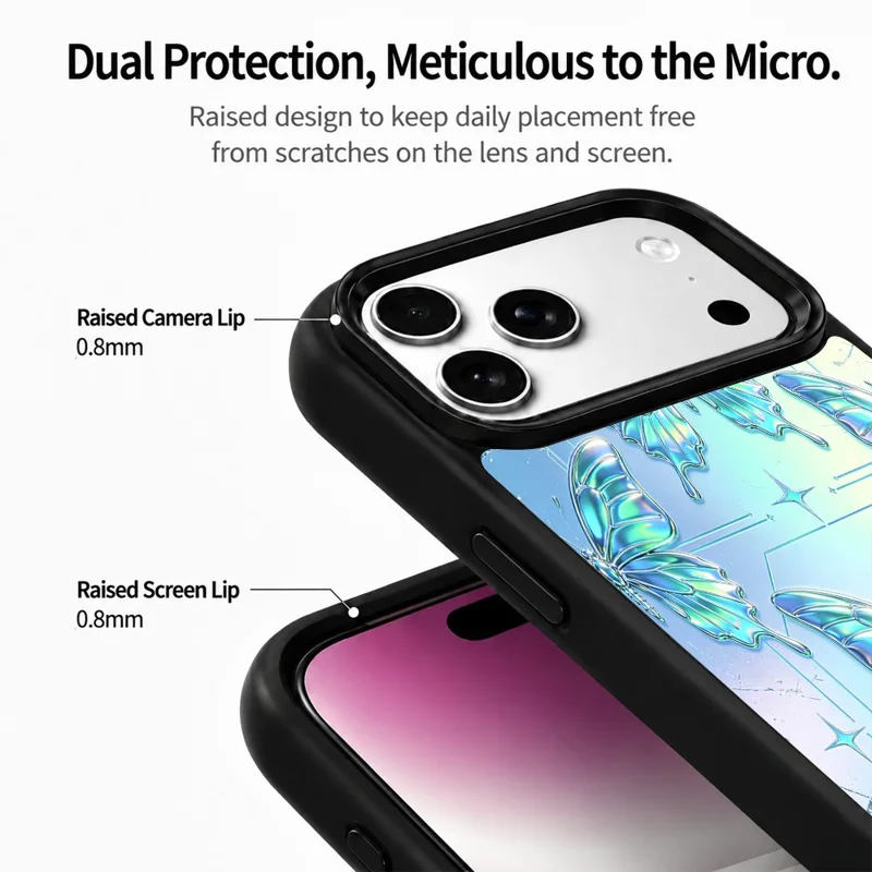 For iPhone 17 Pro Magnetic Case Sweet Garden Art Series UV Pattern Print PC + Silicone Phone Cover - ZX0056