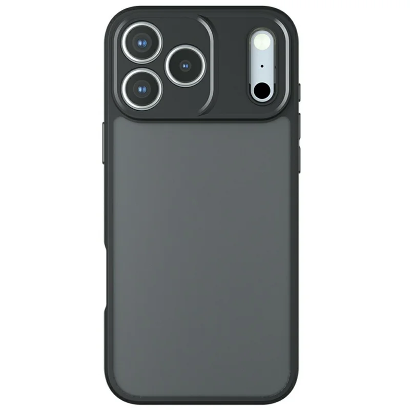 For iPhone 18 Pro Max Case Skin-Touch TPU + PC Matte Phone Back Cover - Transparent Black