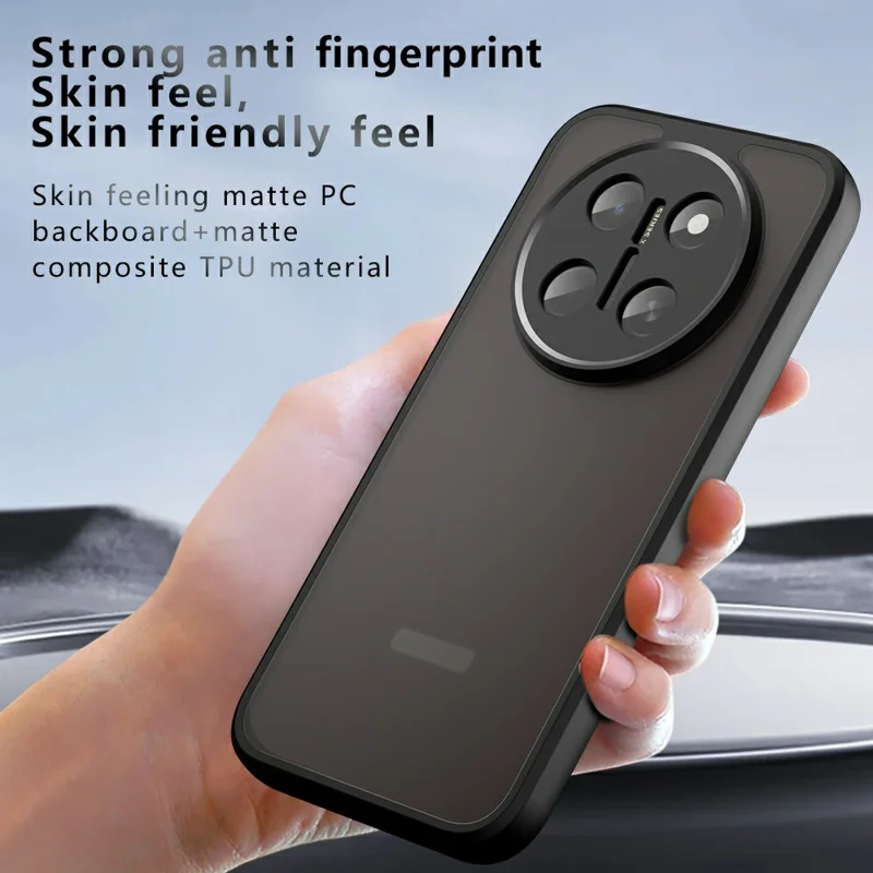 For Honor X80 Pro Max 5G Case Skin-Touch TPU + PC Matte Phone Back Cover - Transparent Black