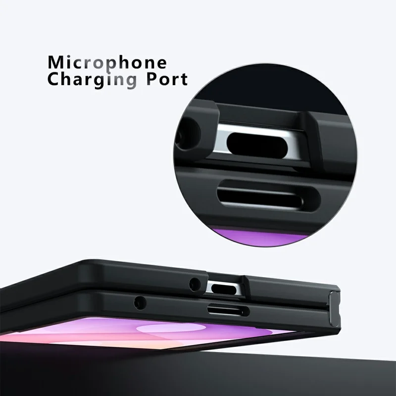 For Samsung Galaxy Z Fold8 Magnetic Case Clear TPU + PC Shockproof Phone Cover - Transparent