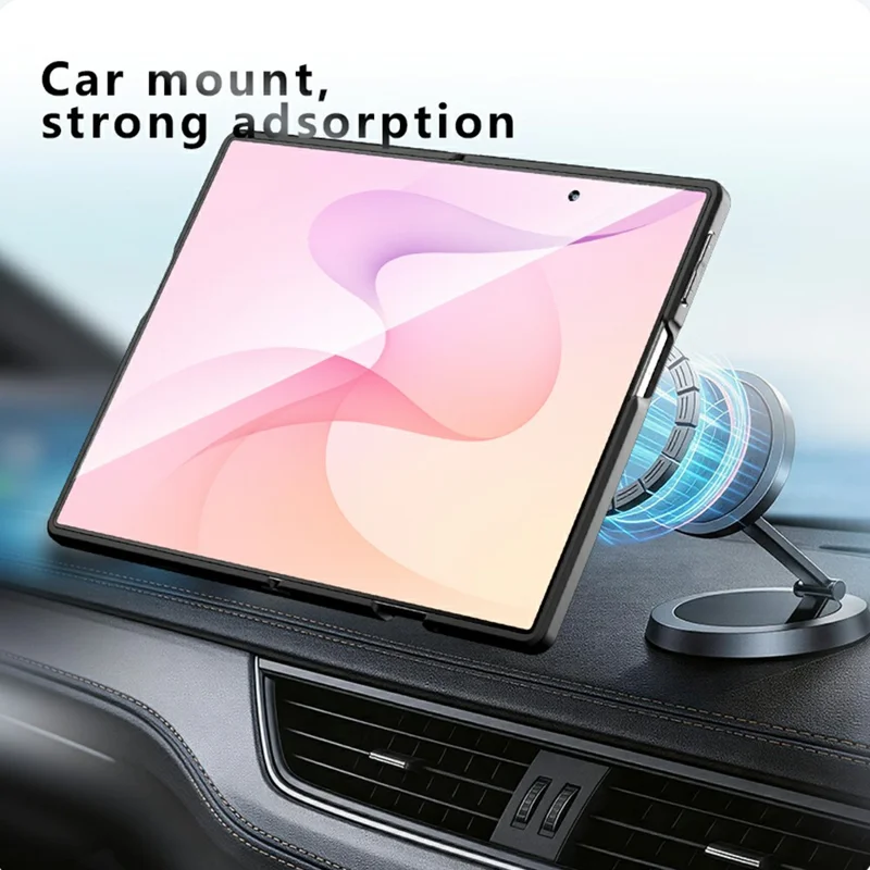 For Samsung Galaxy Z Fold8 Magnetic Case Clear TPU + PC Shockproof Phone Cover - Transparent