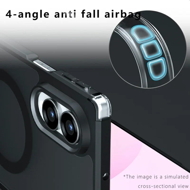 For Samsung Galaxy Z Fold8 Magnetic Case Clear TPU + PC Shockproof Phone Cover - Transparent