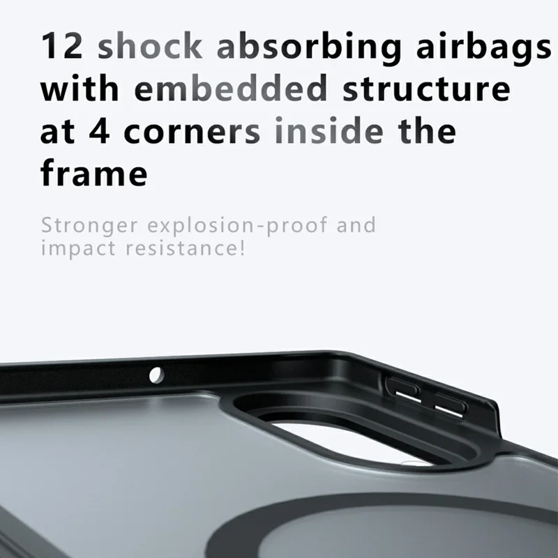 For Samsung Galaxy Z Fold8 Magnetic Case Clear TPU + PC Shockproof Phone Cover - Transparent