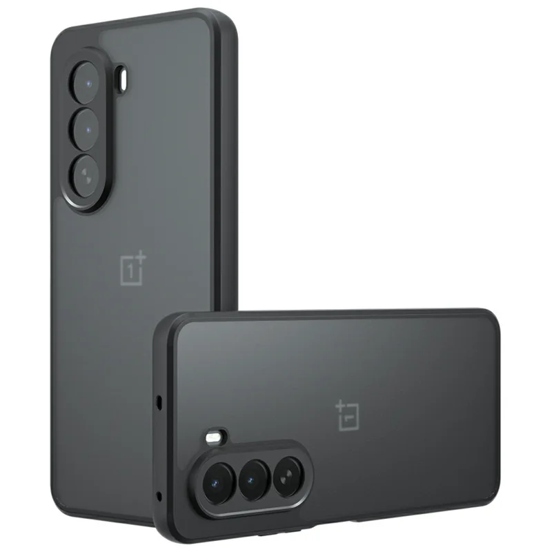 For OnePlus Nord CE6 Lite 5G / Realme P4x 5G Case Skin-Touch TPU + PC Matte Phone Back Cover - Transparent Black