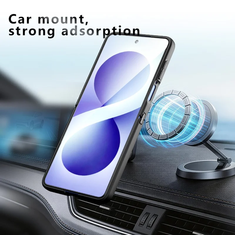 For Samsung Galaxy Z Flip8 Magnetic Case Clear TPU + PC Shockproof Phone Cover - Transparent