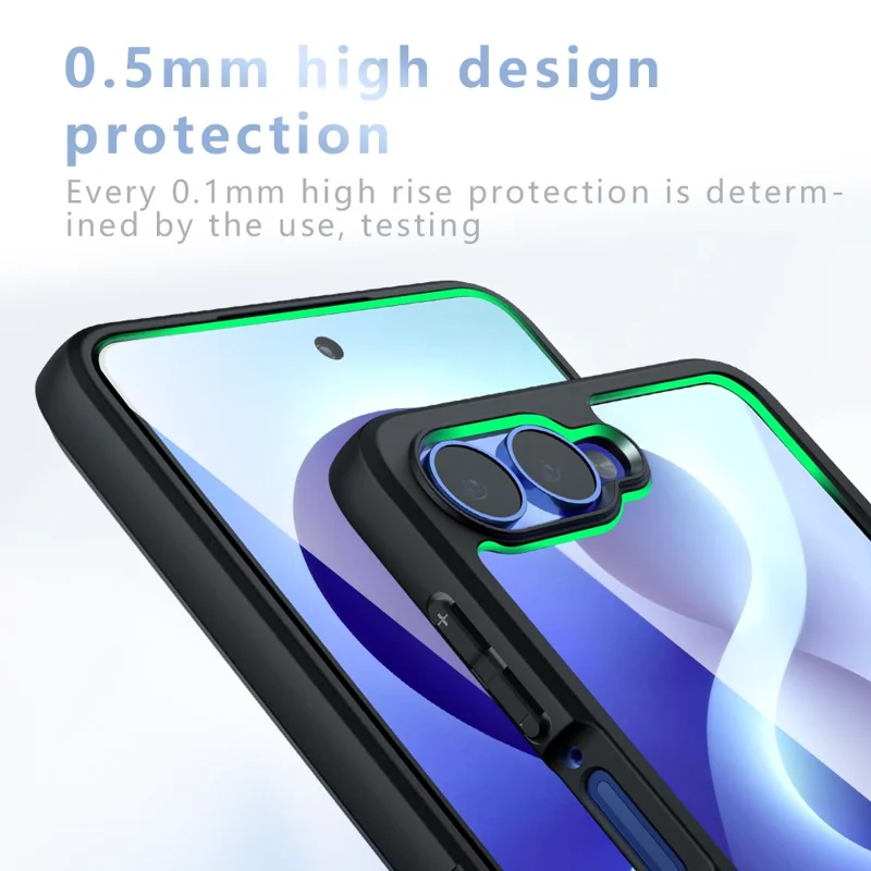 For Samsung Galaxy Z Flip8 Magnetic Case Clear TPU + PC Shockproof Phone Cover - Transparent