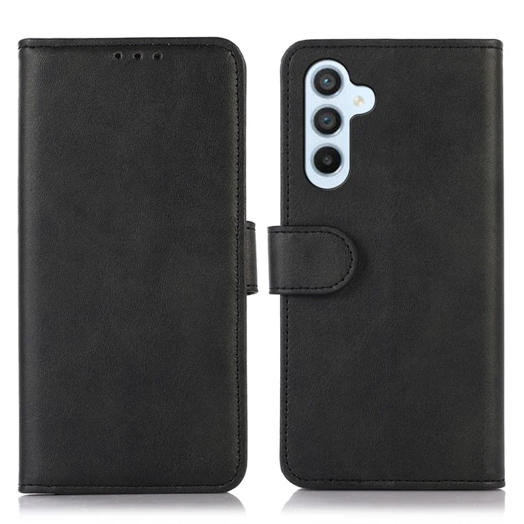 Para Samsung Galaxy A34 5G Funda de Cuero Sintético PU Texturizado Folio Flip Case Protección Total Billetera Soporte - Negro