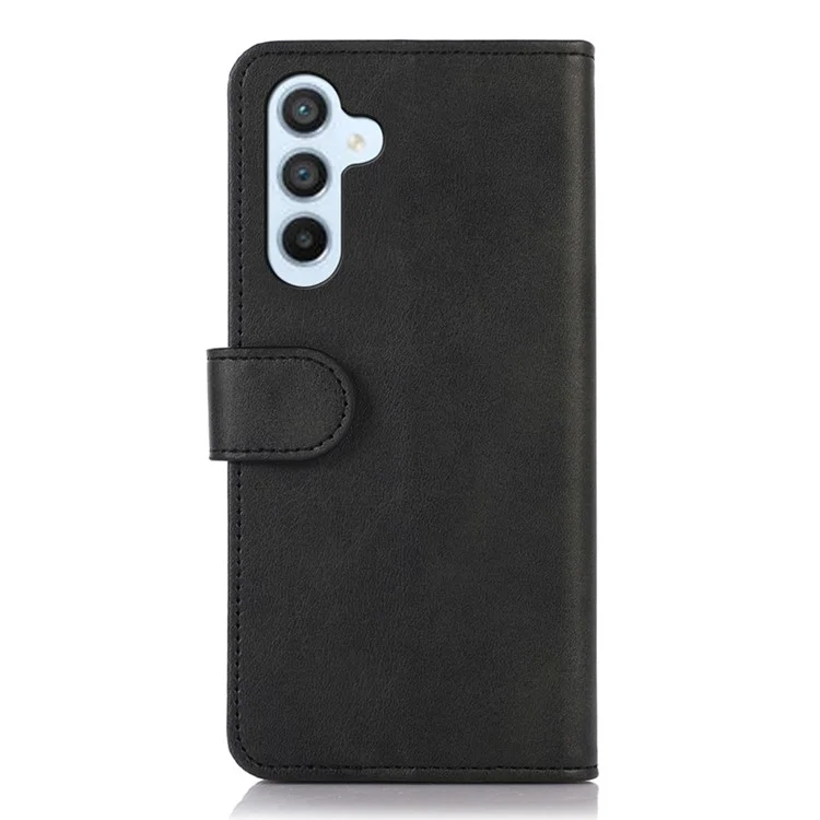 Para Samsung Galaxy A34 5G Funda de Cuero Sintético PU Texturizado Folio Flip Case Protección Total Billetera Soporte - Negro
