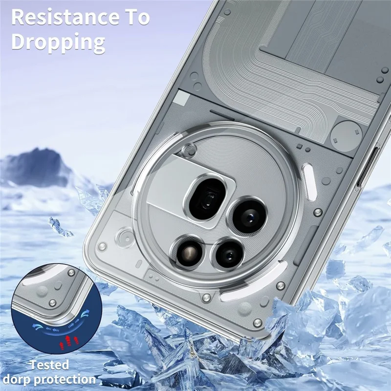 For Nothing Phone (3a) Pro Case TPU Clear Phone Cover + 2PCS Tempered Glass Screen Film 2.5D Arc Edge