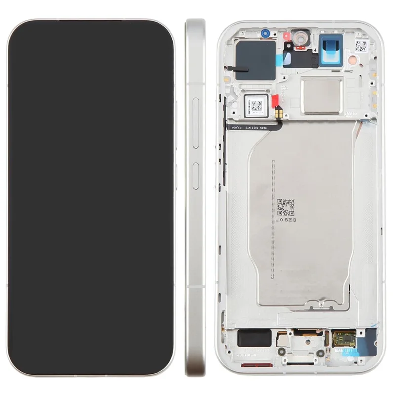 Для Xiaomi 17 25113PN0EG ОЕМ-класс S Сборка экрана и цифрового преобразователя AMOLED + рамка (без логотипа) - Серебристый