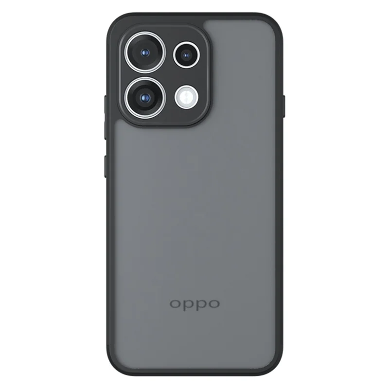 For Oppo Reno16 Pro 5G (Global) Case Skin-Touch TPU + PC Matte Phone Back Cover - Transparent Black