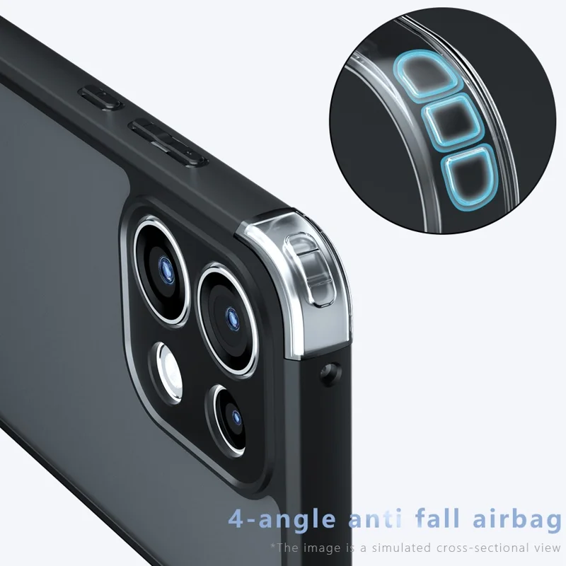 For Oppo Reno16 Pro 5G (Global) Case Skin-Touch TPU + PC Matte Phone Back Cover - Transparent Black