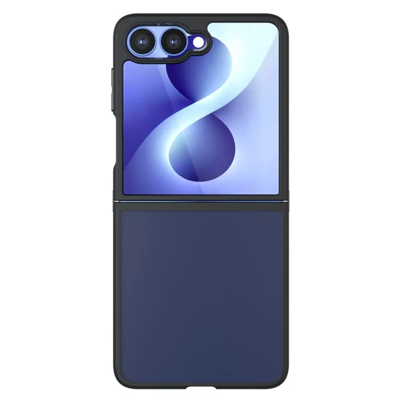 Чехол для Samsung Galaxy Z Flip8, тактильный ТПУ + матовый поликарбонат, прозрачный черный