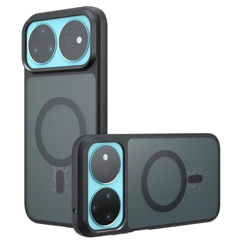 For Huawei nova 16 Pro 5G  /  nova 16 Ultra 5G Magnetic Case TPU + PC Matte Skin Touch Phone Cover - Black