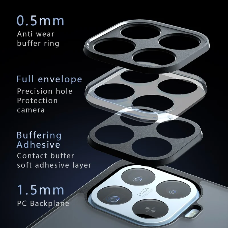 For Xiaomi 17T Case Skin-Touch TPU + PC Matte Phone Back Cover - Transparent Black