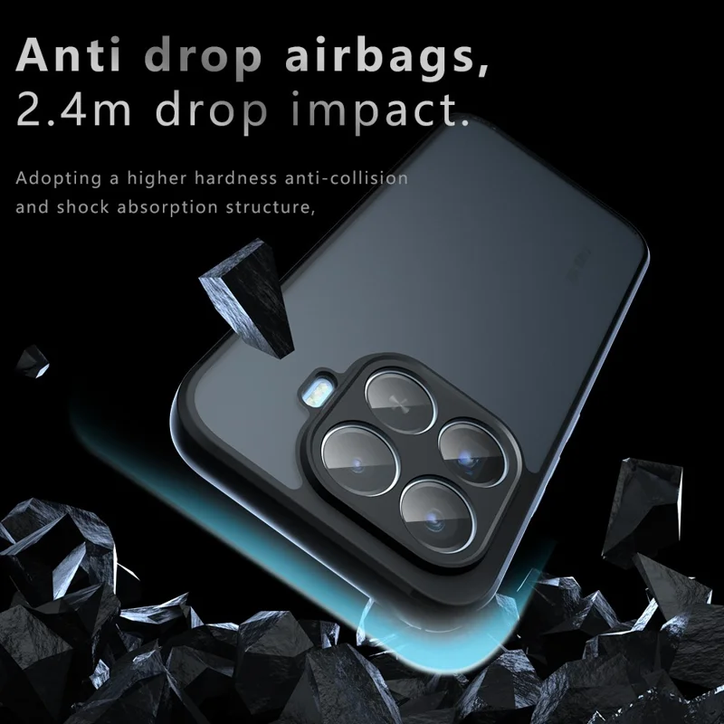 For Xiaomi 17T Case Skin-Touch TPU + PC Matte Phone Back Cover - Transparent Black