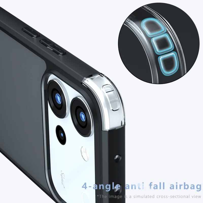 For vivo S60 5G Case TPU + PC Shockproof Phone Cover - Transparent