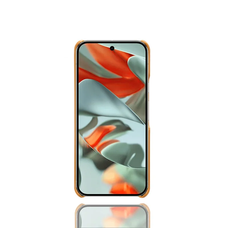 For Google Pixel 11 Pro XL Case Dual Card Slots PU Leather + Hard PC Phone Cover - Orange