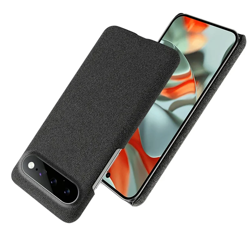 For Google Pixel 11 Pro XL Phone Case Cloth Texture Anti-Scratch Protective PC Back Cover - Black
