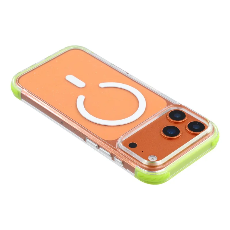 X-LEVEL for iPhone 18 Pro Max / 17 Pro Max Magnetic Case Glitter Crystal Clear PC Shockproof Phone Cover - Green - 6