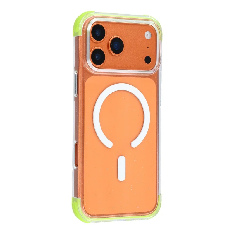 X-LEVEL for iPhone 18 Pro / 17 Pro Magnetic Case Glitter Crystal Clear PC Shockproof Phone Cover - Green - 2