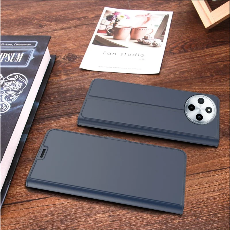 For Xiaomi Redmi 17C 4G Case Shockproof TPU Inner Shell Leather Phone Cover Card Slot - Blue