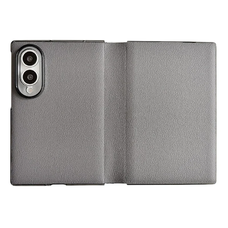 For Samsung Galaxy Z Fold8 Case Simple Design Shockproof PU + PC Phone Back Cover - Grey
