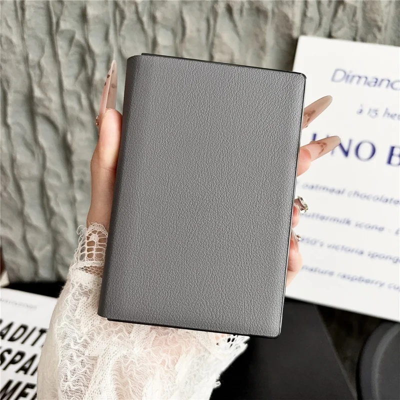 For Samsung Galaxy Z Fold8 Case Simple Design Shockproof PU + PC Phone Back Cover - Grey