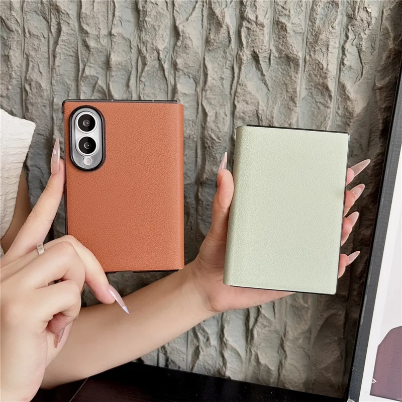 For Samsung Galaxy Z Fold8 Case Simple Design Shockproof PU + PC Phone Back Cover - Grey