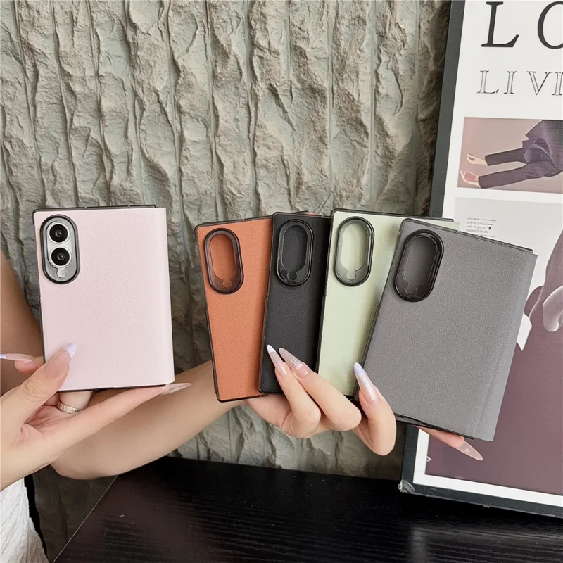 For Samsung Galaxy Z Fold8 Case Simple Design Shockproof PU + PC Phone Back Cover - Grey