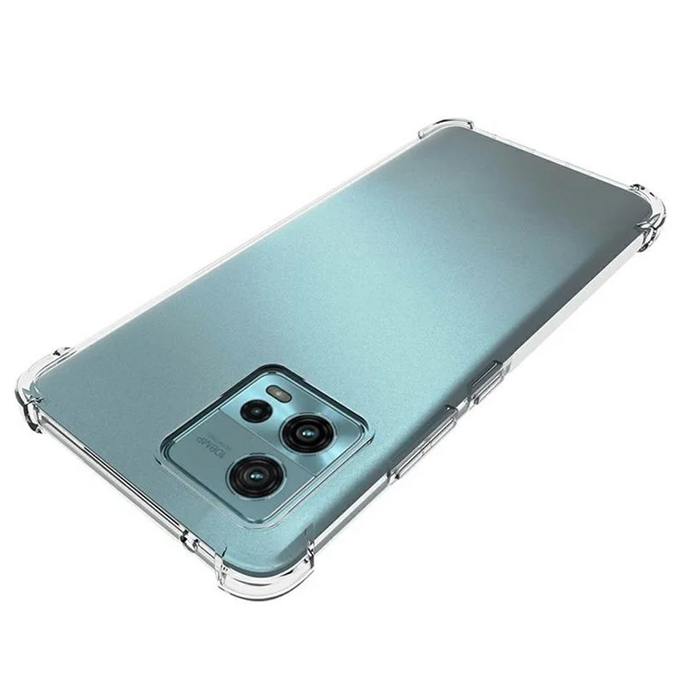 Étui de Téléphone TPU Transparent Pour Motorola Moto G72 4G, Four Corners Shock Absorption Ressesité de Protection Non Glissante Couvercle Arrière