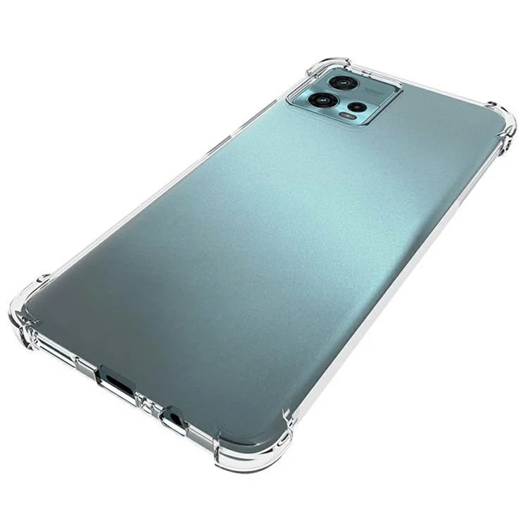 Caixa de Telefone TPU Transparente Para Motorola Moto G72 4G, Quatro Cantos de Protetor Protetor Resistente à Absorção de Choque