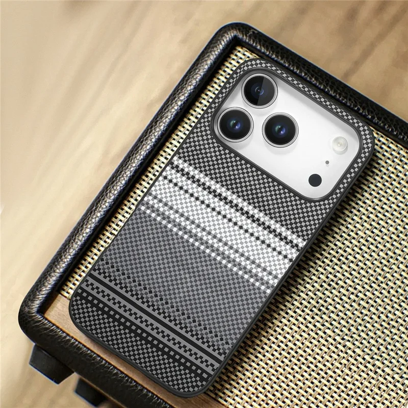 For iPhone 18 Pro / 17 Pro Magnetic Case PU Leather + PC + TPU Gradient Phone Cover - Black
