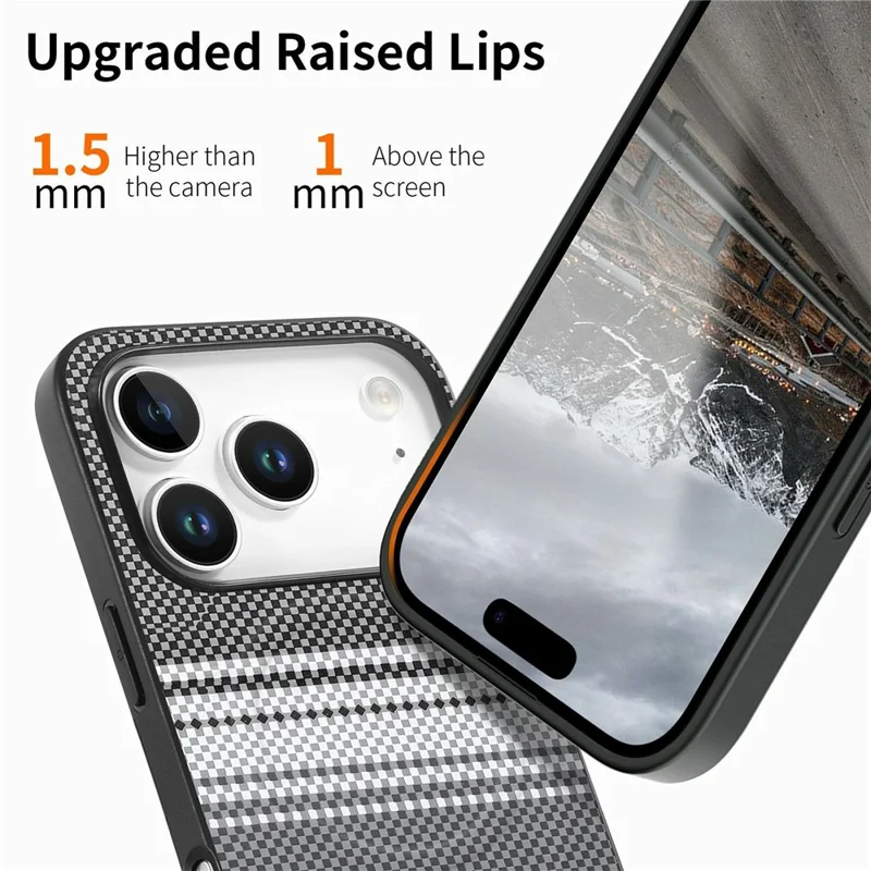 For iPhone 18 Pro / 17 Pro Magnetic Case PU Leather + PC + TPU Gradient Phone Cover - Black