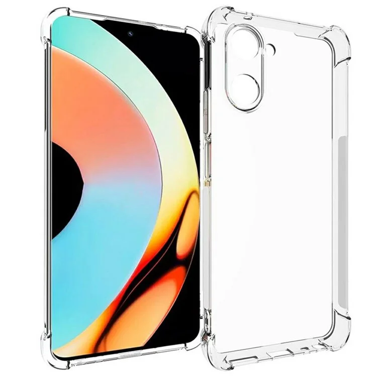 Pour Realme 10 Pro 5G Thopprofofproof Soft TPU TPU Transparent Téléphone Four Corners Protection Protection Non Glissée Téléphone Mobile Anti-scratch Cover Back