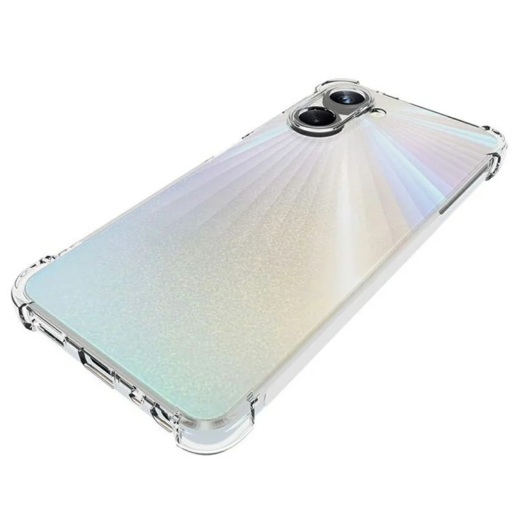 Pour Realme 10 Pro 5G Thopprofofproof Soft TPU TPU Transparent Téléphone Four Corners Protection Protection Non Glissée Téléphone Mobile Anti-scratch Cover Back